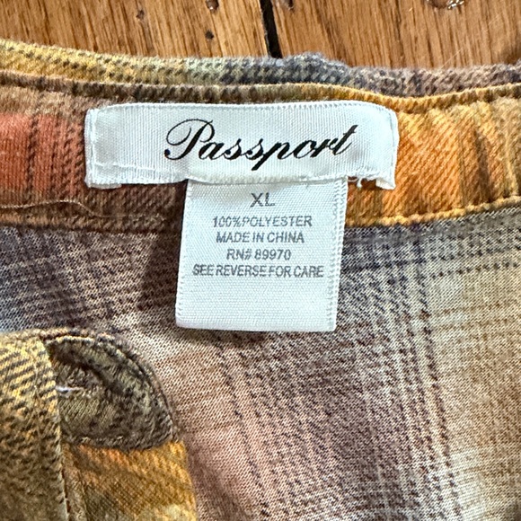 Passport Yellow and Gray and orange Plaid Shirt - Picture 2 of 2